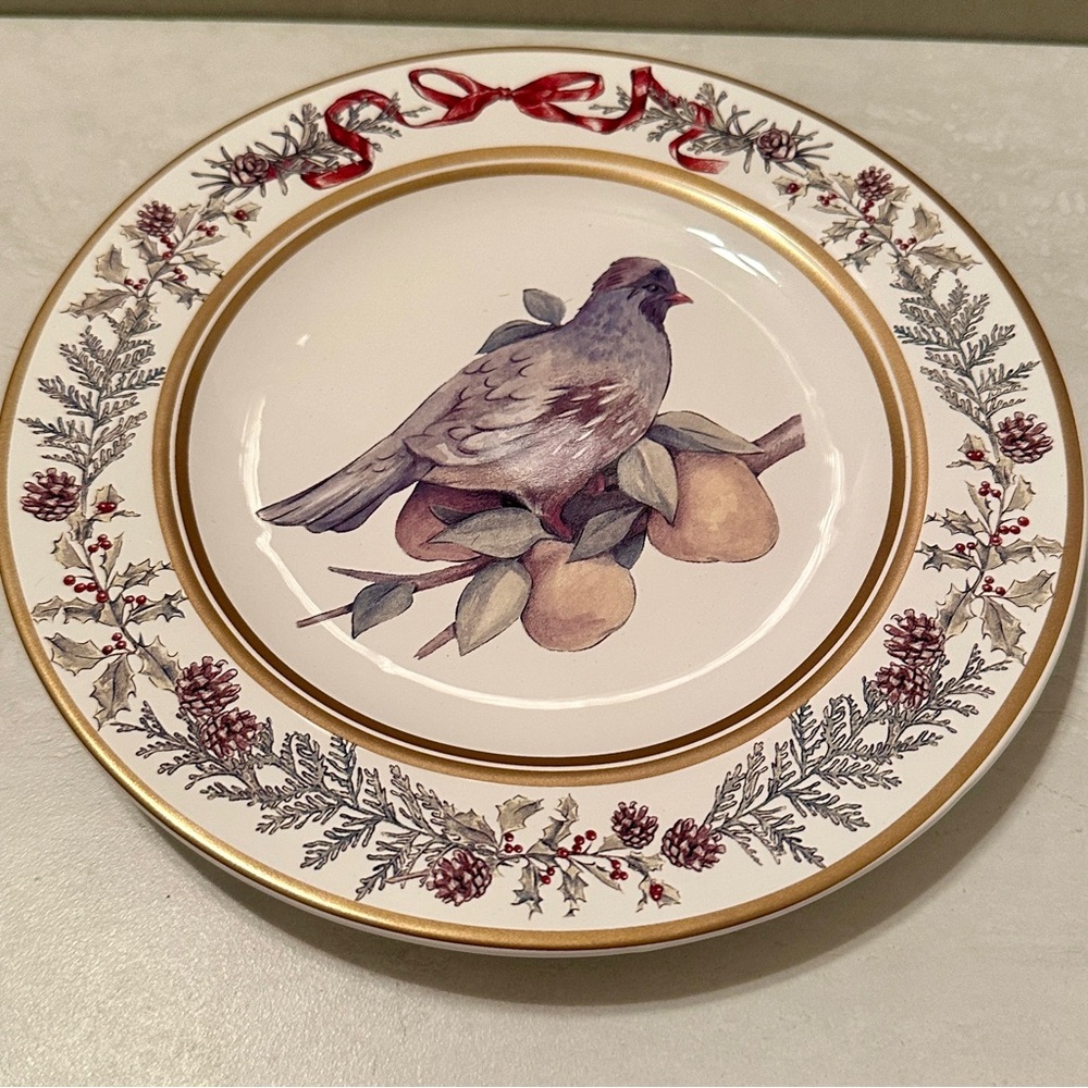 burton + BURTON -  12 DAYS OF CHRISTMAS PARTRIDGE PLATE 8” NEW - Picture 4 of 4